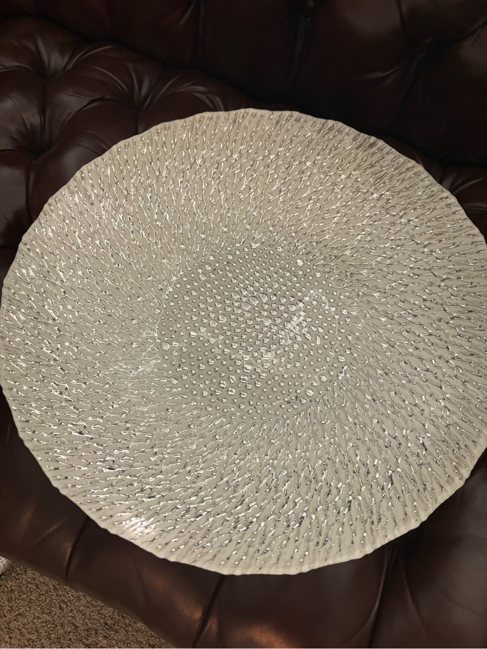 IKEA Stockholm Bowl Textured Metallic Silver